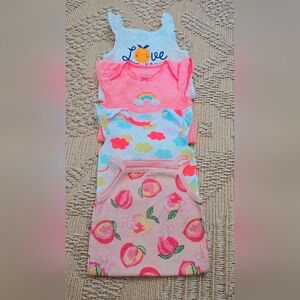 Carter's White and Neon Baby Onesie